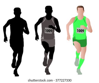marathon runner - vector