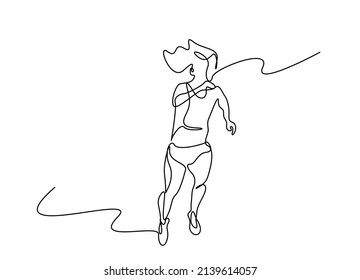 a marathon runner woman running fast