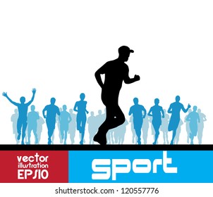 Hombre corredor de maratón