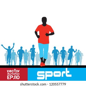 Hombre corredor de maratón