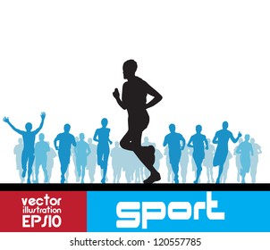 Hombre corredor de maratón