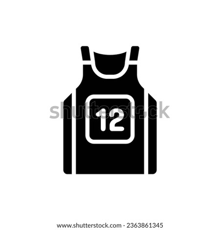 Marathon Shirt Filled Icon Vector Illustration