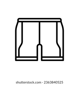 Marathon Shorts Outline Icon Vector Illustration