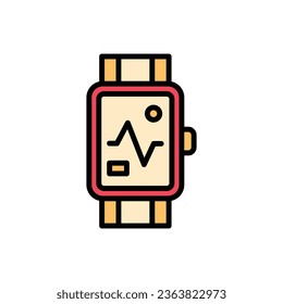 Marathon Smartwatch Icon Vector Illustration