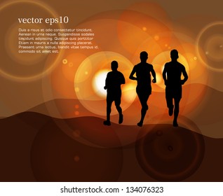 Marathon. Sport illustration. Vector