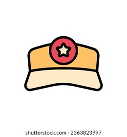 Marathon Visor Cap Icon Vector Illustration