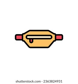 Marathon Waist Bag Icon Vector Illustration