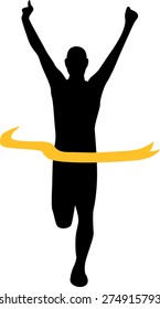 Marathon Winner Silhouette