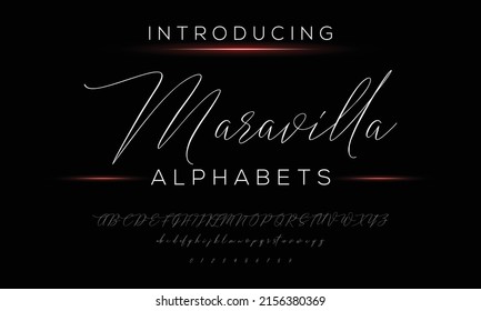 Maravilla Best Alphabet Signature Font lettering handwritten