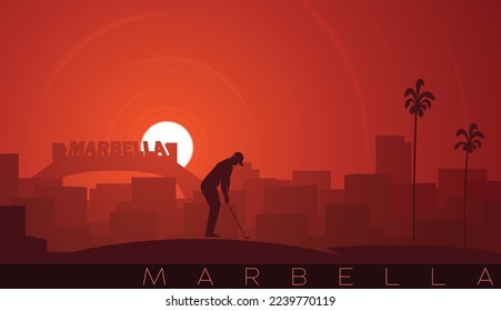 Marbella Low-Sun-Skyline-Szene