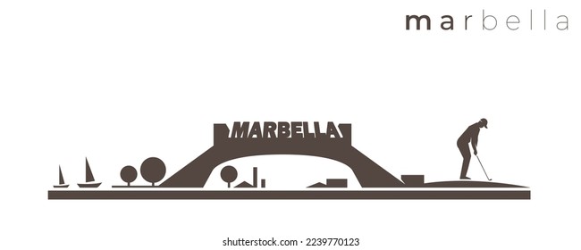 Marbella Simple Monochrome Stylish Skyline