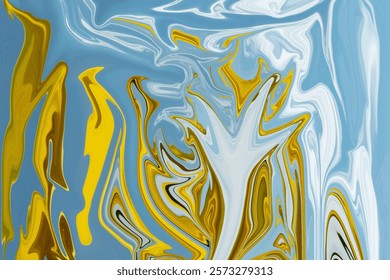marble abstract background. Marbling digital illustration. Green paint mesh...