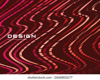 Marble abstract design red line artwork background. wavy gradient red line vector illustration.