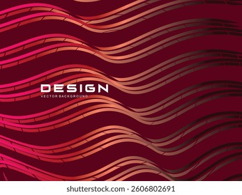 Marble abstract design red line artwork background. wavy gradient red line vector illustration.