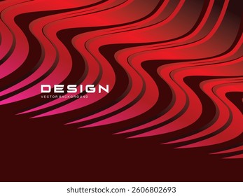Marble abstract design red line artwork background. wavy gradient red line vector illustration.