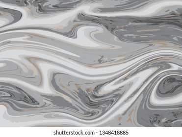 Marble abstract gray and white paint texture background vector