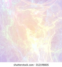 Marble abstract grunge background under a striped pattern, vector illustration