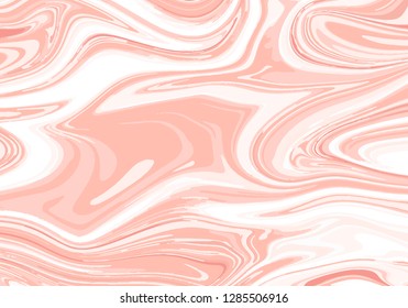 Marble abstract pastel pink and white paint texture background vector