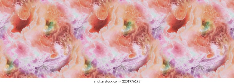 Marble Abstract Pattern. Alcohol Ink Background. Orange Holi Paint. Fluid Repeat Red Fire. Liquid Gradient Sun Fire. Hot Modern Seamless Template Fluid Vector Splash. Acrylic Ink Splash Space.