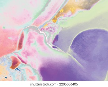 Marble Abstract Pattern. Water Color Holi Space. Fluid Galaxy Background. Alcohol Ink Splash Paint. Acrylic Ink Illustration. Fluid Acrylic Galaxy. Liquid Gradient Watercolor. Vector Abstract Science