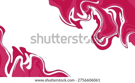 Marble acrylic swirl pattern. Red wine or grape juice liquid texture. Abstract red psychedelic waves print background.