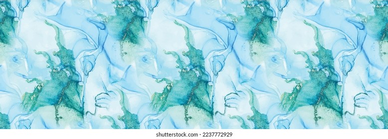 Marble Alcohol Ink. Gold Fluid Elegant Glitter. Copper Vector Ink. Blue Seamless Watercolor. Luxury Abstract Painting. Green Marble Background. Water Color Watercolor. Foil Ink Paint. Luxury Canvas.