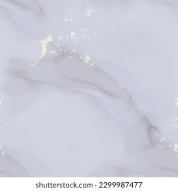 Marble Alcohol Ink. Gold Lilac Wall Paint. Gold Abstract Background. Blue Fluid Marble Watercolor. Wall Elegant Pattern. Alcohol Ink Background. Blue Water Color Marble. Modern Seamless Painting.