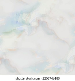 Marble Alcohol Ink. Pastel Seamless Watercolor. Pastel Watercolor Vector. Blue  Ink Art Paint. Geode Elegant Stone. Grey Marble Background. Stone Water Color. Vector Abstract Painting. Wall Floor Tile