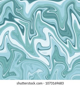 Marble aquamarine and blue vector texture. Liquid background for printery, brochure, card