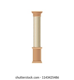 Marble architecture classic stone colomn vector Illustration on a white background