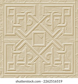 Mármol art deco que atraviesa un patrón cuadrado 3d. Fondo de grunge texturado del vector. Patrón moderno de relieve. Diseño decorativo texturizado de moda con marcos, formas geométricas, líneas. Textura orgánica.