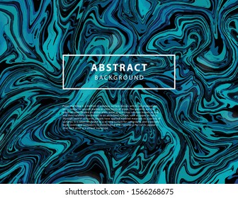 Marble art pattern. Modern  liquid texture.
 Abstract background template. Good for design covers, presentation, invitation, flyers, posters, business cards and 
social media.Blue, green and black