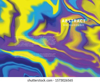 Marble art pattern. Modern liquid texture.Abstract background template. Good for design covers, presentation, invitation, flyers, posters, business cards and 
social media.Yellow,purple,blue