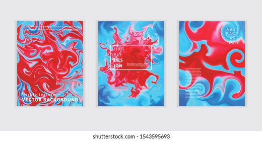 Marble art pattern. Modern and original liquid textures set.
 Abstract background template. Good for design covers, presentation, invitation, flyers, posters, business cards and 
social media.