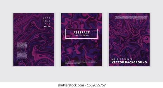 Marble art pattern. Modern and original liquid textures set.
 Abstract background template. Good for design covers, presentation, invitation, flyers, posters, business cards and 
social media.