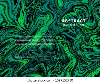 Marble art pattern. Modern and original liquid texture.
 Abstract background template. Good for design covers, presentation, invitation, flyers, posters, business cards, social media.Blue, green