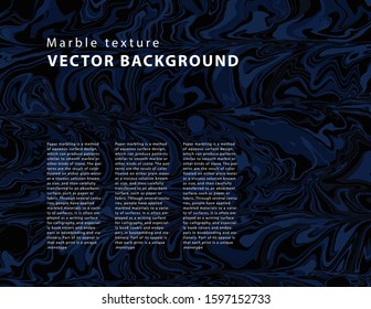 Marble art pattern.Modern and original liquid texture.
 Abstract background template. Good for design covers, presentation, invitation, flyers, posters, business cards and 
social media.Blue and black