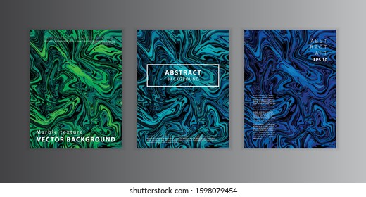 Marble art patterns set. Modern and original liquid textures collection.
 Abstract background template. Good for design covers, presentation, invitation, flyers, posters, business cards, social media.