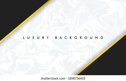 Marble background. Chic design in black and white colors with gold. Use for cover invitation cards, social media or business card. Vector. Texture of marble included palette and layout. Vector illustr