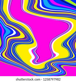 Marble background from color lines. Modern Vector Illustration
