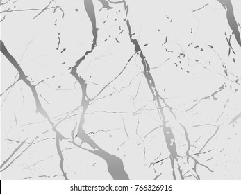 Marble background cover with silver  texture vector illustration.