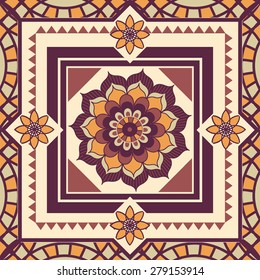 Marble background. Decorative motif for ceramic tiles. Design for dutch tile, textile, handkerchiefs.