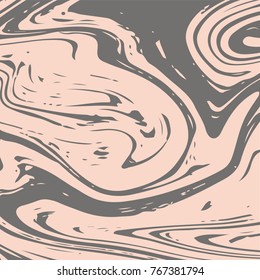 Marble Background. Hand Painted Modern Suminagashi Ink Print. Beige Brown, Grey Liquid Acrylic Pattern. Liquid Japanese Ink Marble Background. Glamour VIP Rich Design. Elegant Decoration.
