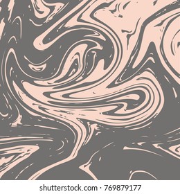 Marble Background. Hand Painted Modern Suminagashi Ink Print. Beige Brown, Grey Liquid Acrylic Design. Liquid Japanese Suminagashi Marble Background. Glamour VIP Noble Design. Elegant Decoration.