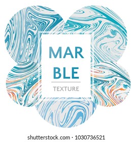 Marble Background Sea Color. Set Marble Texture. Trendy Background for holiday designs, party, birthday, wedding, invitation, web, banner, card.