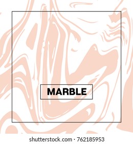 Marble Background. Vector Pink Beige and White Stone Texture. Noble Rich VIP Square Product Cover Design with Tender Faded Pastel Colors. Cool Marble Background, Elegant Marbling Texture, Liquid Paint