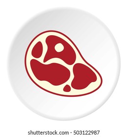 Marble beef steak icon. Flat illustration of marble beef steak vector icon for web