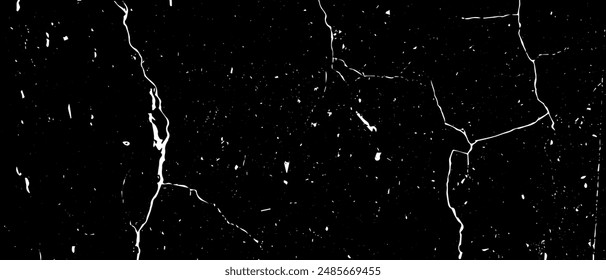 Marble black slab white splashes and lines texture on stone, vector abstract background.