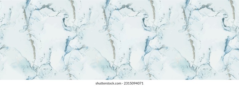 Marble Blue Alcohol Ink. Green Marble Background. Shiny Vector Ink Background. Golden Water Color Canvas. Foil Art Paint. Gold Abstract Watercolor. Fluid Elegant Glitter. Luxury Seamless Painting.