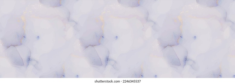 Marble Blue Art. Fluid Elegant Texture. Lilac Vector Ink Background. Pink Water Color Paint. Purple Marble Ink Background. Violet Alcohol Ink Marble. Gold Abstract Watercolor. Vector Seamless Template